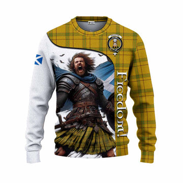 Houston Crest Tartan Knitted Sweater Inspired by the Freedom of Scottish Warrior