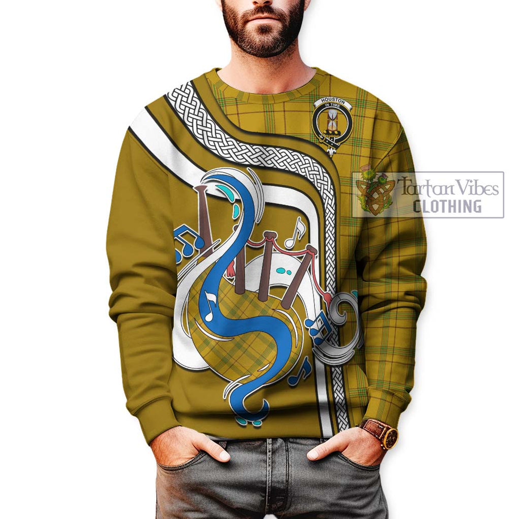 Tartan Vibes Clothing Houston Tartan Sweatshirt with Epic Bagpipe Style