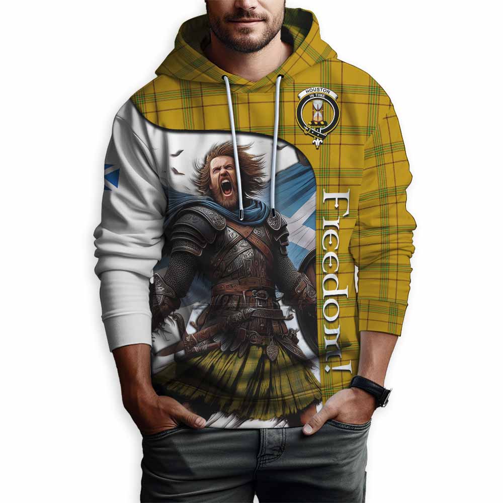 Tartan Vibes Clothing Houston Crest Tartan Hoodie Inspired by the Freedom of Scottish Warrior