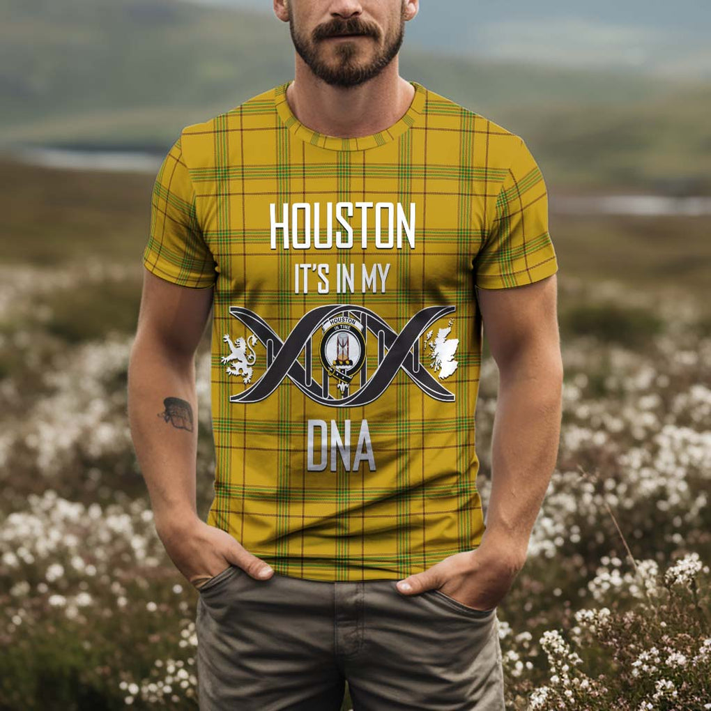 Houston Tartan T-Shirt with Family Crest DNA In Me Style Kid's Shirt - Tartan Vibes Clothing