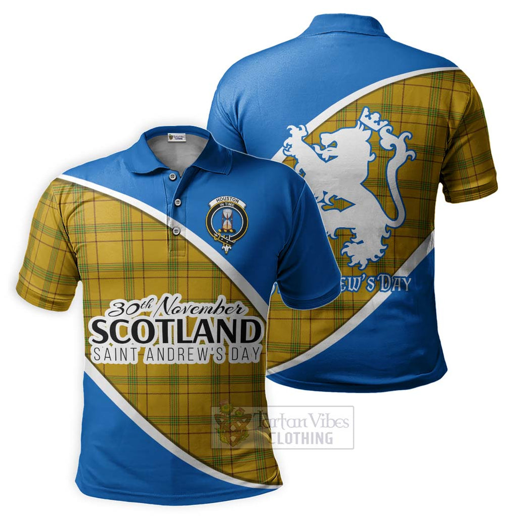 Tartan Vibes Clothing Houston Family Crest Tartan Polo Shirt Celebrate Saint Andrew's Day in Style