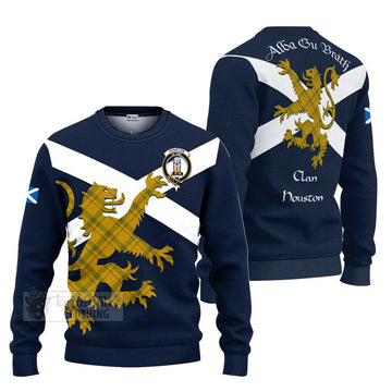 Houston Tartan Lion Rampant Ugly Sweater Proudly Display Your Heritage with Alba Gu Brath and Clan Name