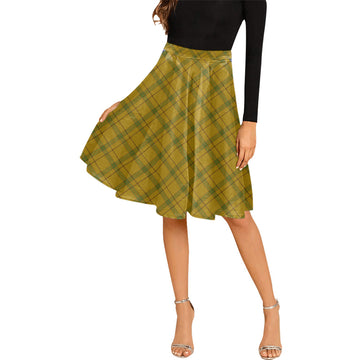 Houston Tartan Melete Pleated Midi Skirt