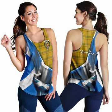 Houston Tartan Women's Racerback Tanks with Family Crest Scotland Patriotic Style