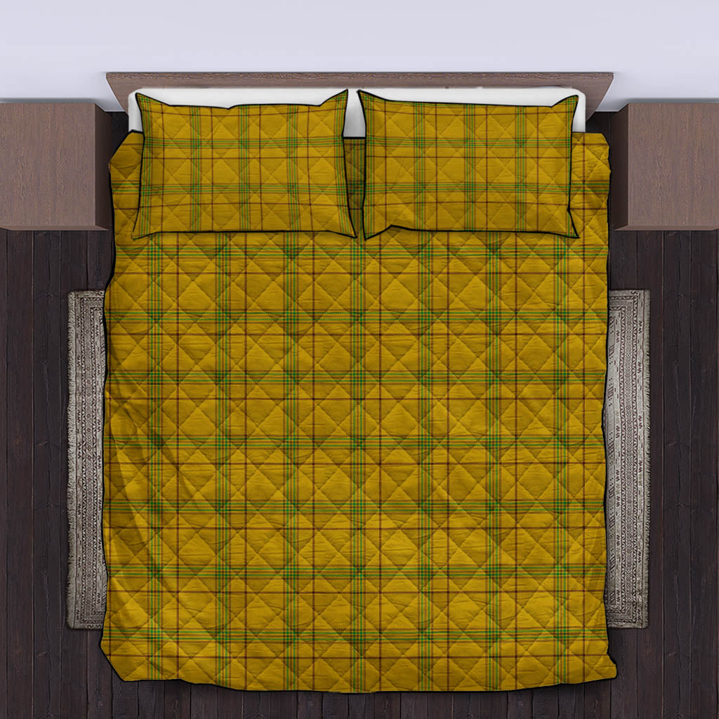 Houston Tartan Quilt Bed Set King - Tartan Vibes Clothing