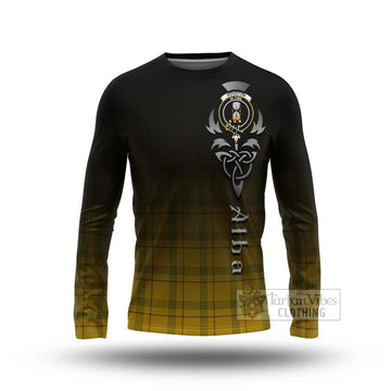 Houston Tartan Long Sleeve T-Shirt Featuring Alba Gu Brath Family Crest Celtic Inspired