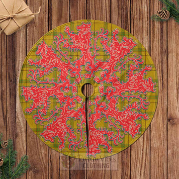 Houston Tartan Christmas Tree Skirt Lion Rampant Style Casual Tree Skirts - Tartan Vibes Clothing