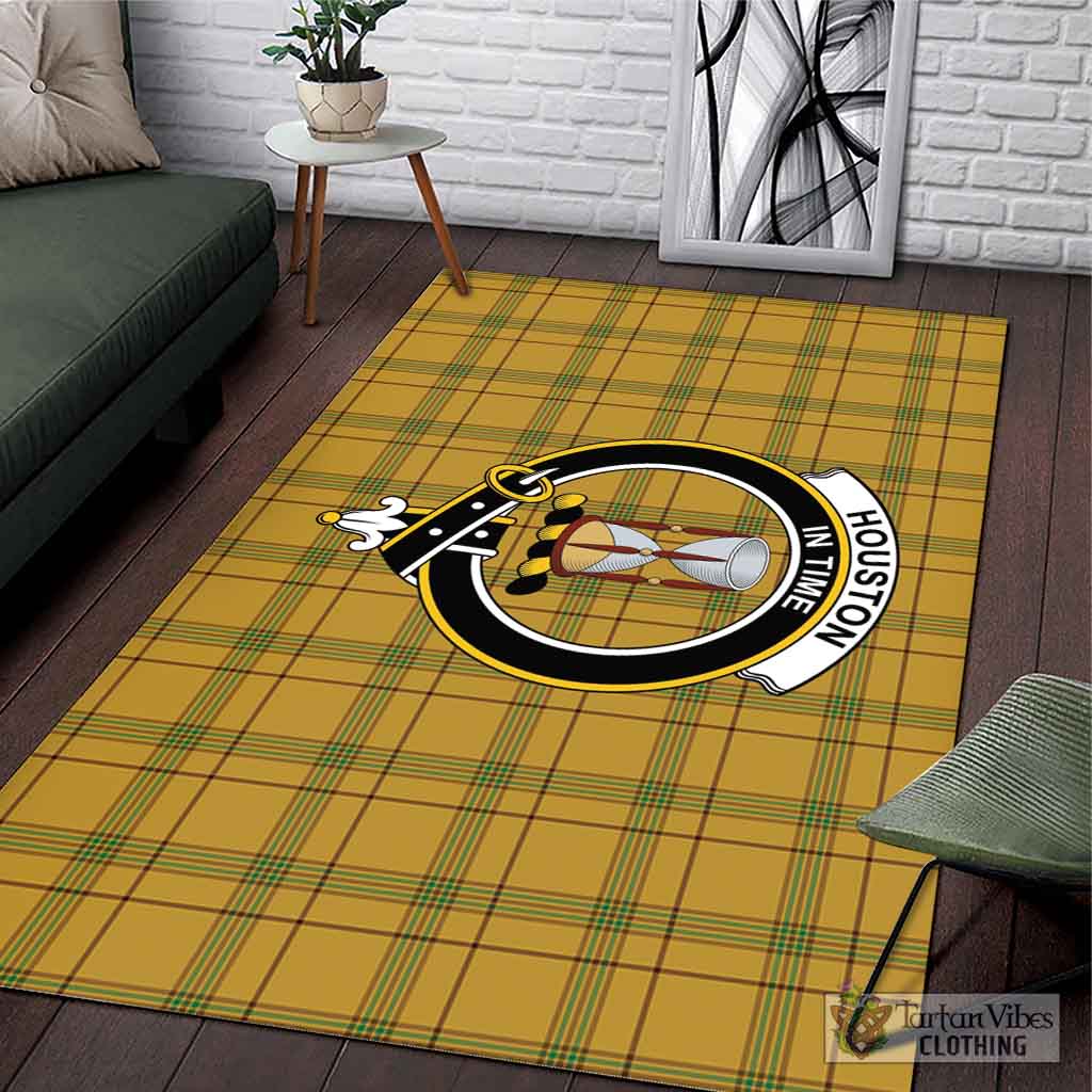 Tartan Vibes Clothing Houston Tartan Area Rug with Family Crest