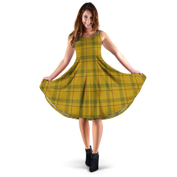 Houston Tartan Sleeveless Midi Womens Dress