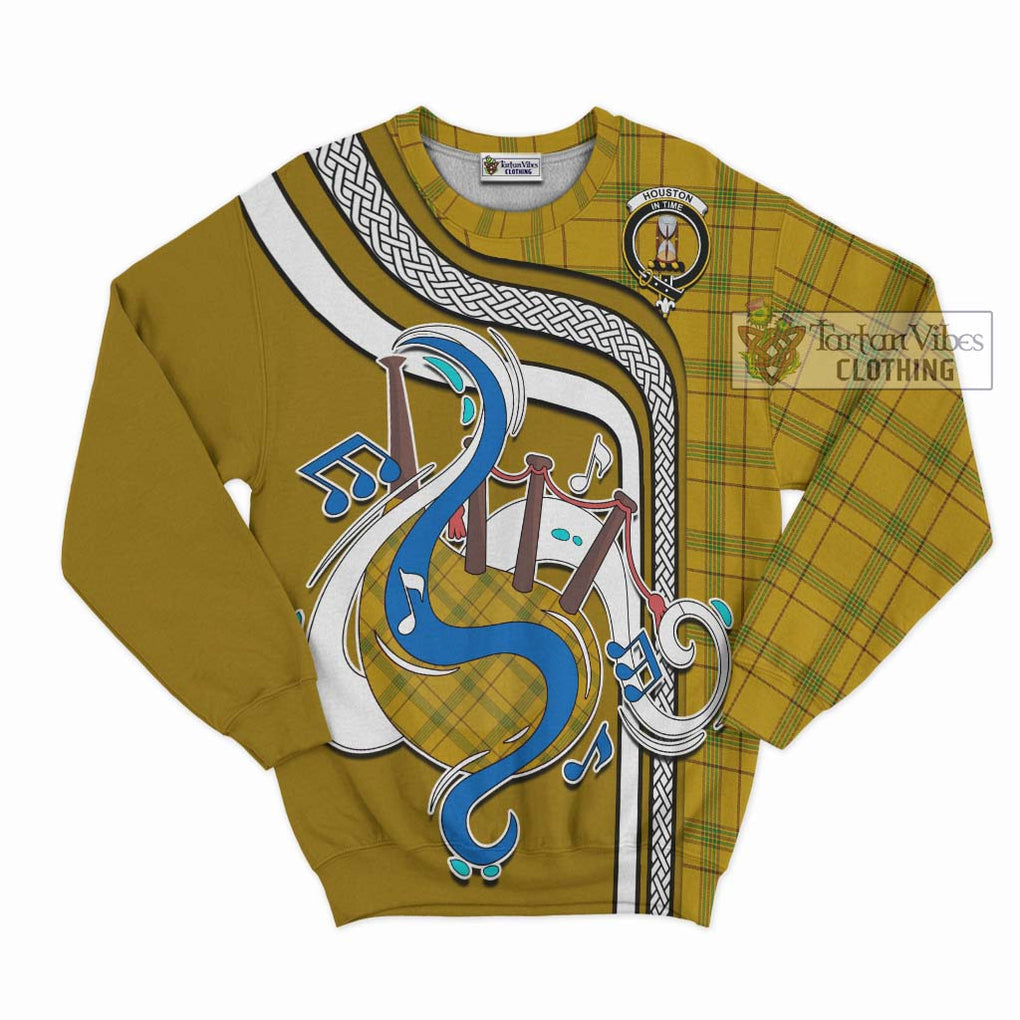 Tartan Vibes Clothing Houston Tartan Sweatshirt with Epic Bagpipe Style