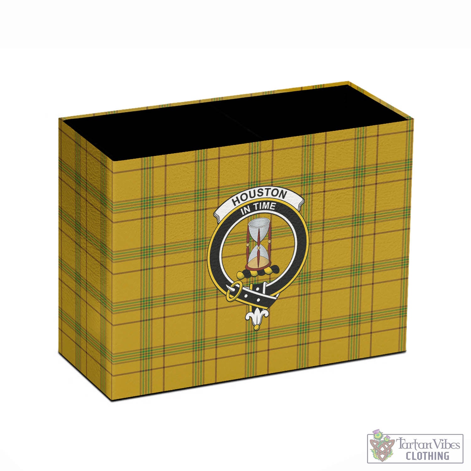 Tartan Vibes Clothing Houston Tartan Pen Holder with Family Crest