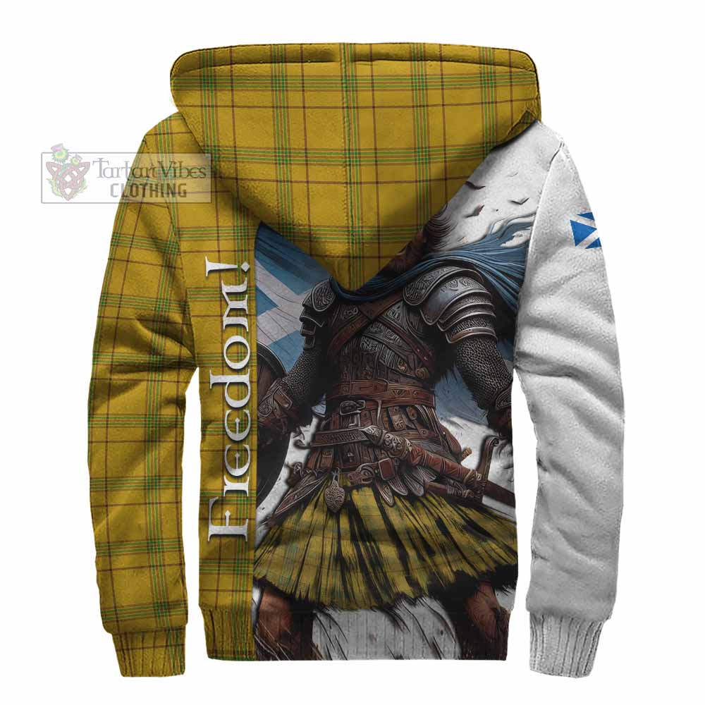 Tartan Vibes Clothing Houston Crest Tartan Sherpa Hoodie Inspired by the Freedom of Scottish Warrior