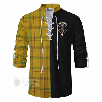 Houston Tartan Ghillie Kilt Shirt with Family Crest and Half Of Me Style