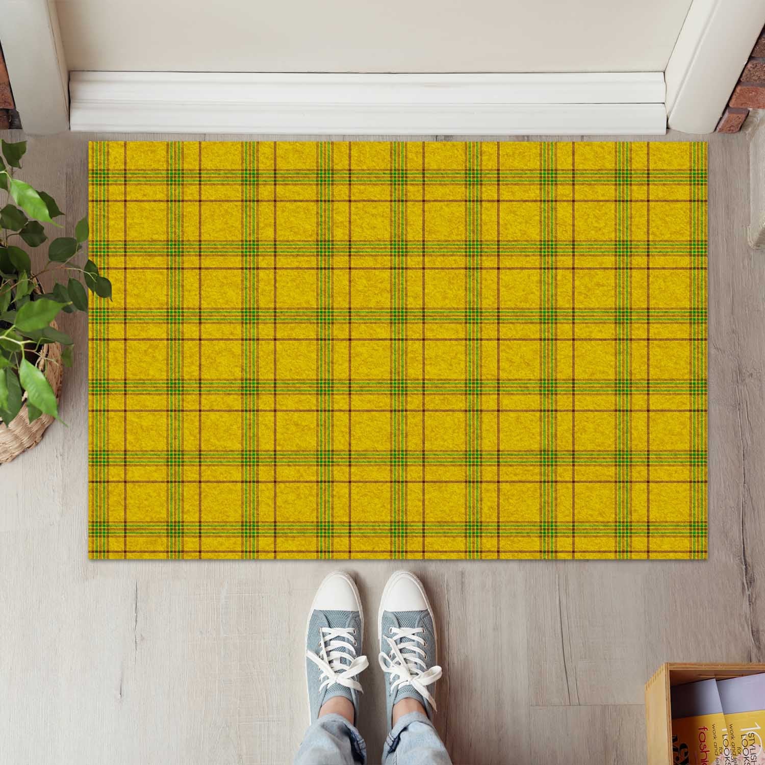 Houston Tartan Door Mat - Tartanvibesclothing