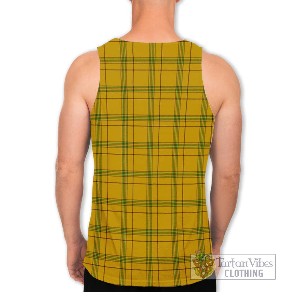 Houston Tartan Men's Tank Top with Family Crest DNA In Me Style - Tartanvibesclothing Shop