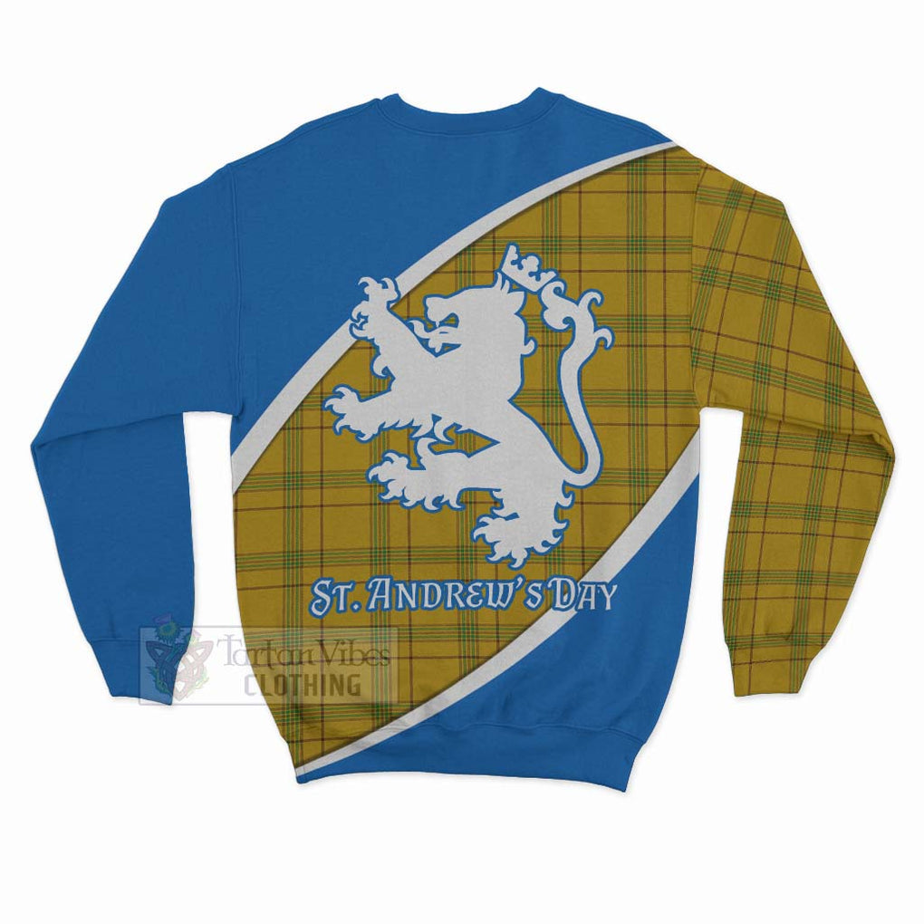 Tartan Vibes Clothing Houston Family Crest Tartan Sweatshirt Celebrate Saint Andrew's Day in Style