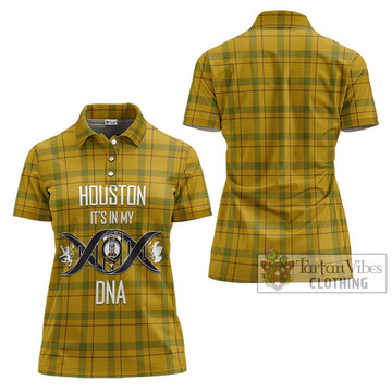 Houston Tartan Women's Polo Shirt with Family Crest DNA In Me Style