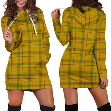 Houston Tartan Hoodie Dress with Family Crest