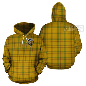 Houston Tartan Cotton Hoodie with Family Crest