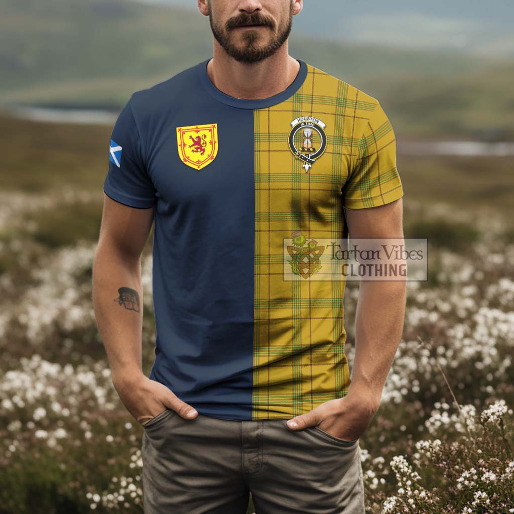 Tartan Vibes Clothing Houston Tartan T-Shirt Alba with Scottish Lion Royal Arm Half Style