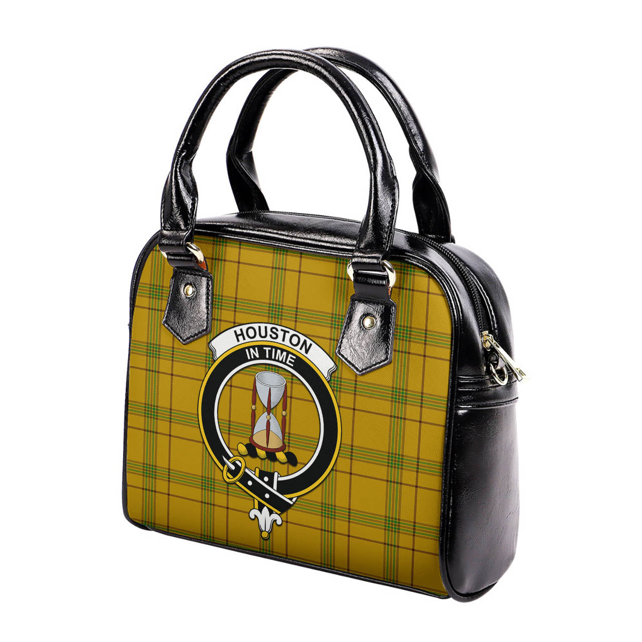 Houston Tartan Shoulder Handbags with Family Crest - Tartanvibesclothing