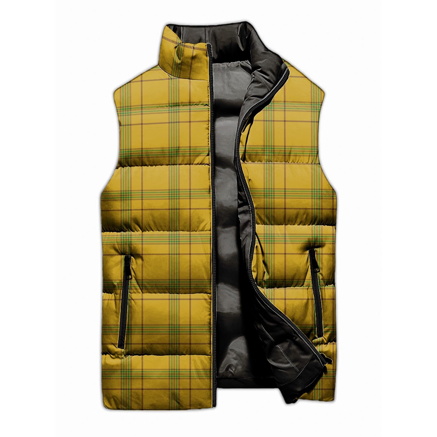 Houston Tartan Sleeveless Puffer Jacket - Tartanvibesclothing