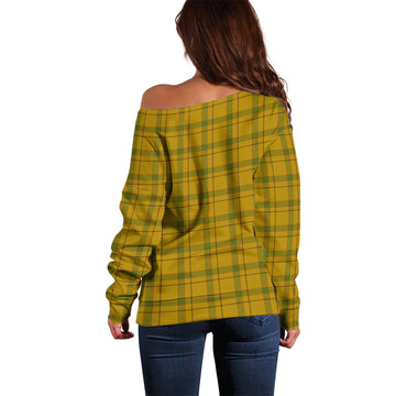 Houston Tartan Off Shoulder Women Sweater