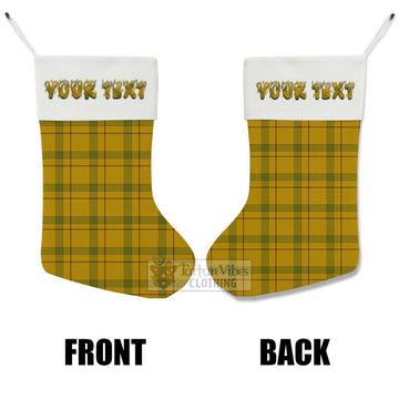 Houston Tartan Christmas Stocking with Personalized Text