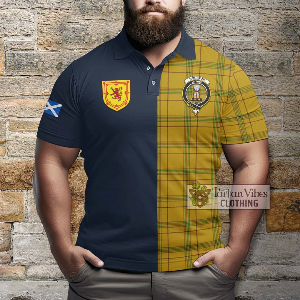 Tartan Vibes Clothing Houston Tartan Polo Shirt with Scottish Lion Royal Arm Half Style