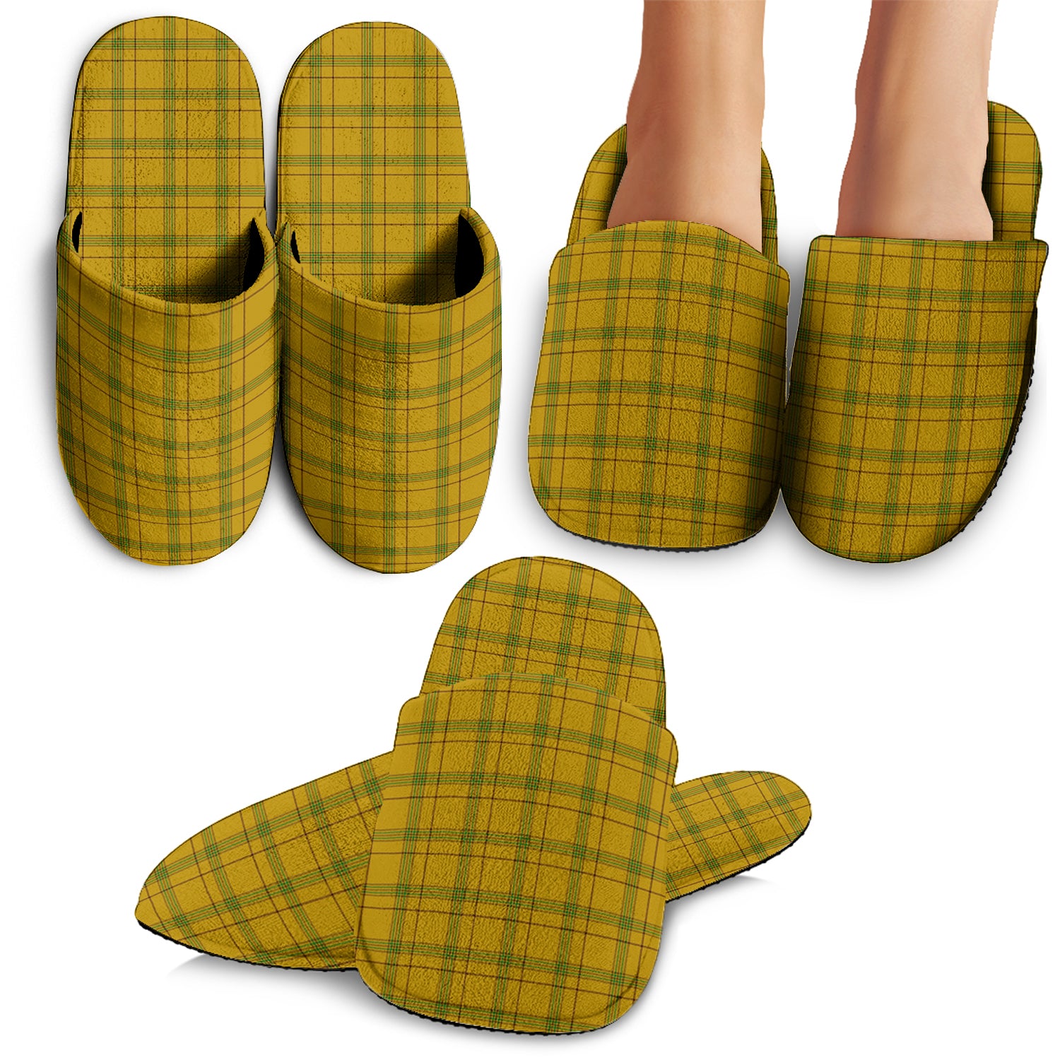 Houston Tartan Home Slippers - Tartanvibesclothing