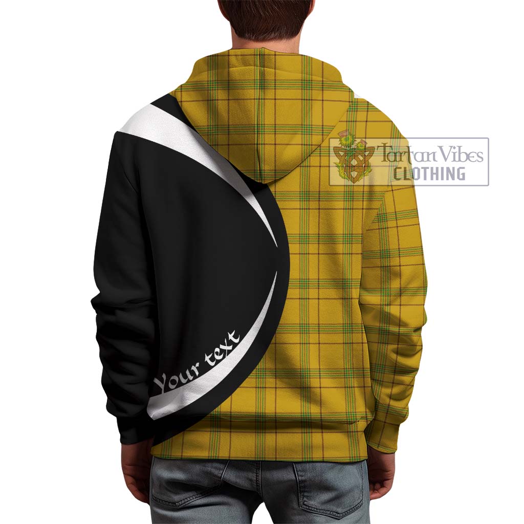 Tartan Vibes Clothing Houston Tartan Hoodie with Family Crest Circle Style