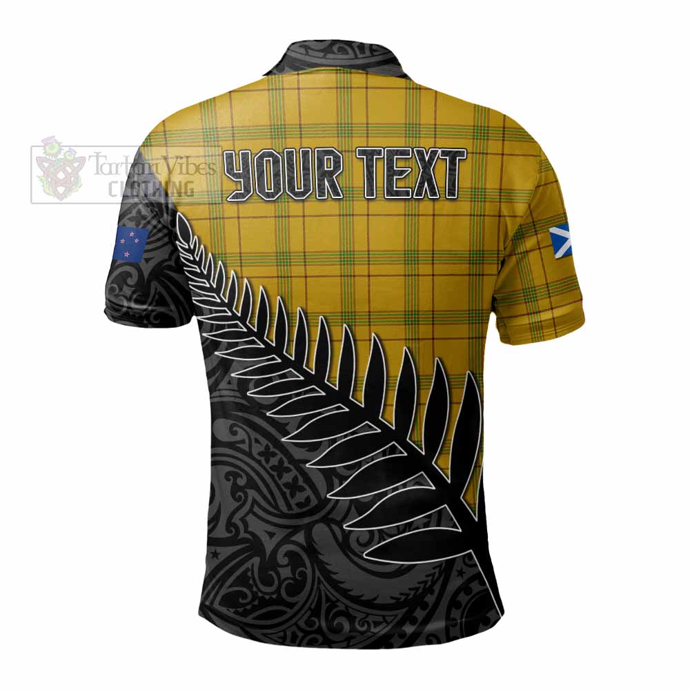 Houston Crest Tartan Polo Shirt with New Zealand Silver Fern Half Style