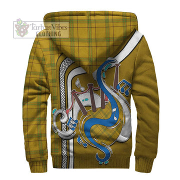 Houston Tartan Sherpa Hoodie with Epic Bagpipe Style