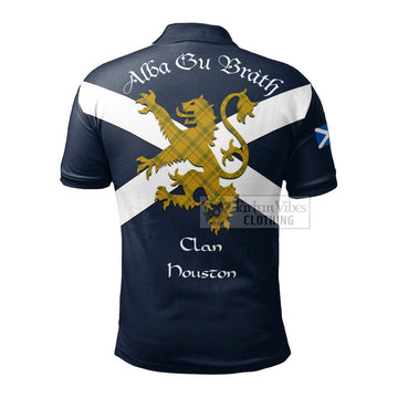 Houston Tartan Lion Rampant Polo Shirt Proudly Display Your Heritage with Alba Gu Brath and Clan Name