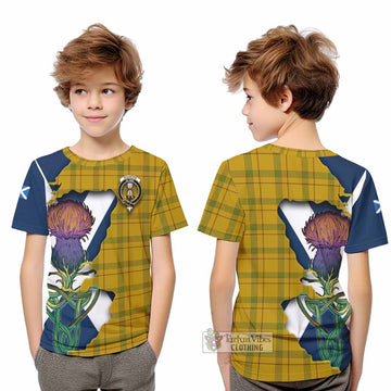 Houston Tartan Family Crest Kid T-Shirt Scottish Thistle Celtic Inspired - Tartan Vibes Clothing