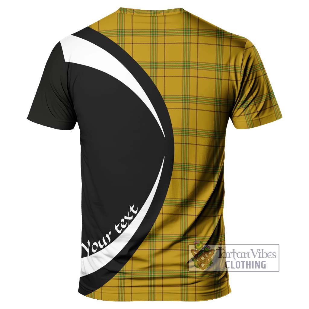 Tartan Vibes Clothing Houston Tartan T-Shirt with Family Crest Circle Style