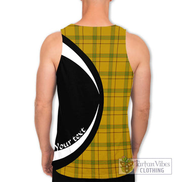 Houston Tartan Men's Tank Top with Family Crest Circle Style