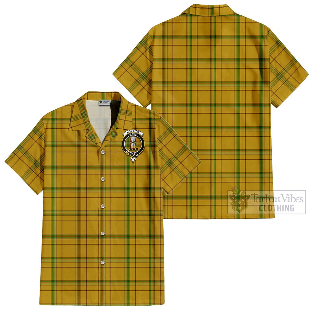 Houston Tartan Cotton Hawaiian Shirt with Family Crest Kid - Tartan Vibes Clothing