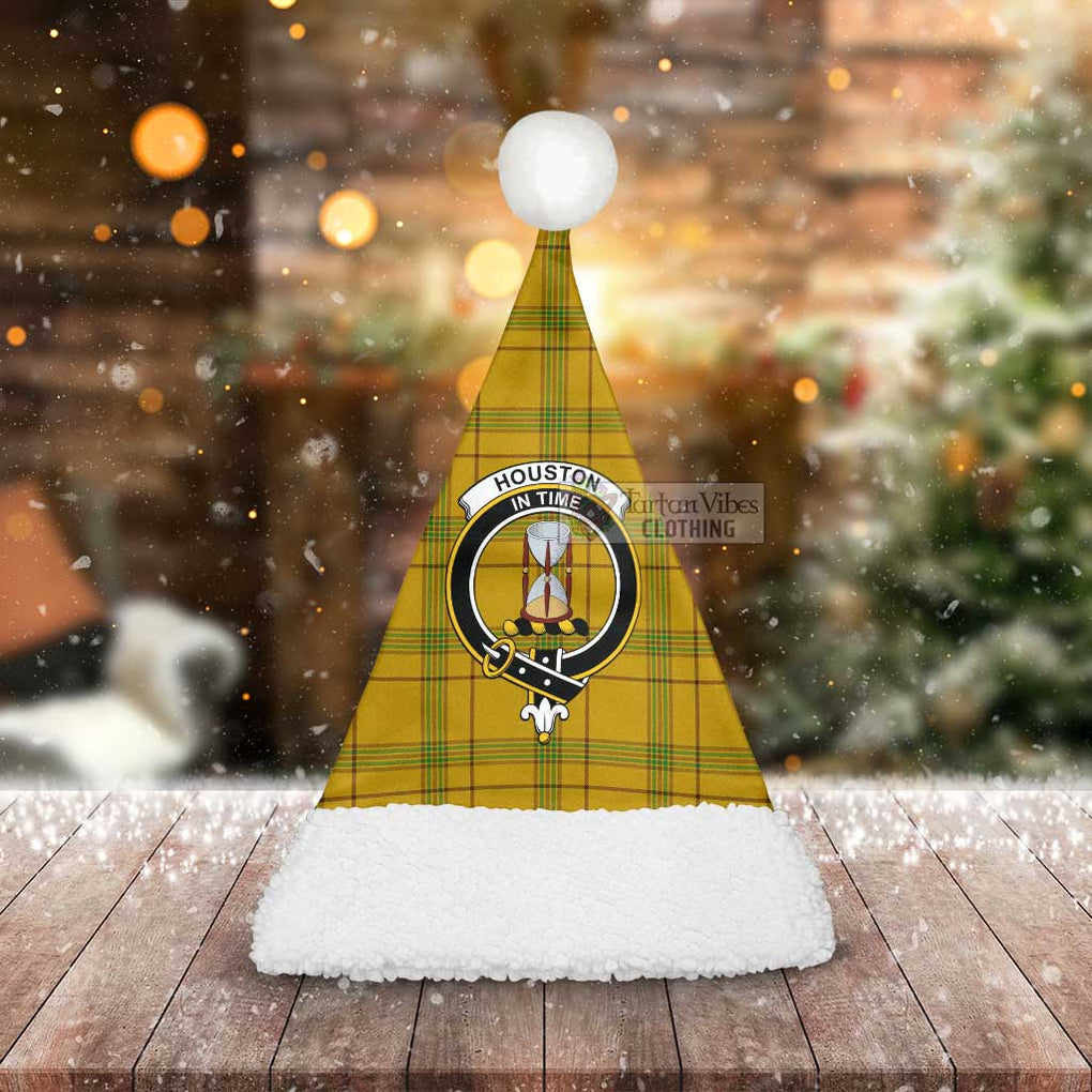 Tartan Vibes Clothing Houston Tartan Christmas Santa Hats with Family Crest