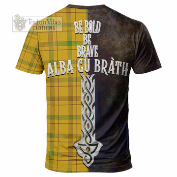 Houston Tartan Family Crest T-Shirt Alba Gu Brath Be Brave Lion Ancient Style - Tartan Vibes Clothing