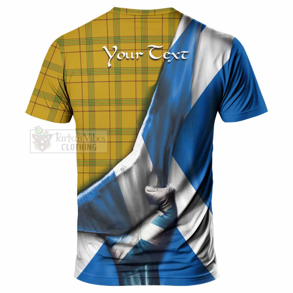 Tartan Vibes Clothing Houston Tartan T-Shirt with Family Crest Scotland Patriotic Style