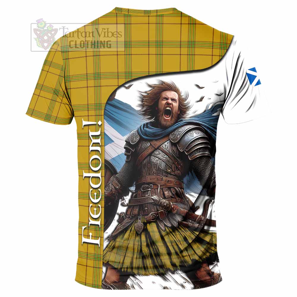 Houston Crest Tartan T-Shirt Inspired by the Freedom of Scottish Warrior