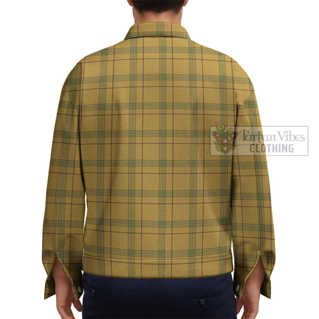 Houston Tartan Unisex Lapel Cotton Jacket - Tartan Vibes Clothing