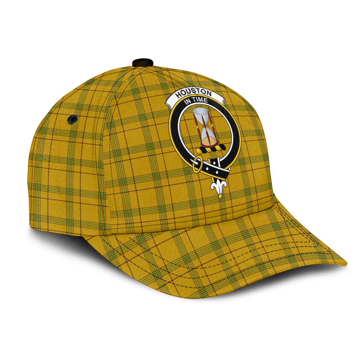 Houston Tartan Classic Cap with Family Crest - Tartan Vibes Clothing