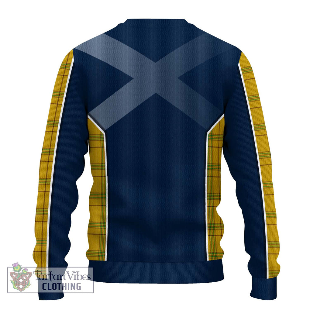 Houston Tartan Knitted Sweater with Family Crest and Lion Rampant Vibes Sport Style - Tartan Vibes Clothing