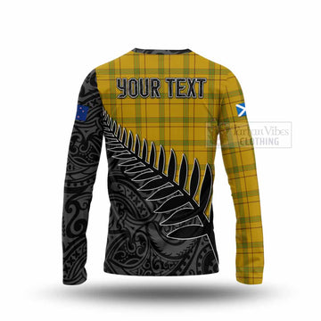 Houston Crest Tartan Long Sleeve T-Shirt with New Zealand Silver Fern Half Style