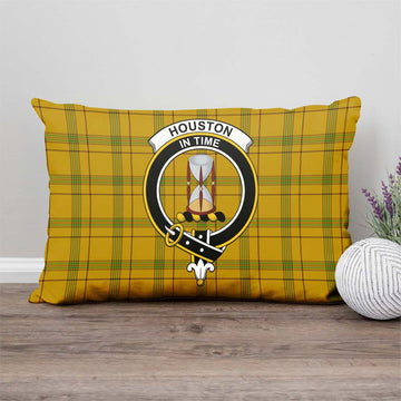 Houston Tartan Pillow Cover with Family Crest