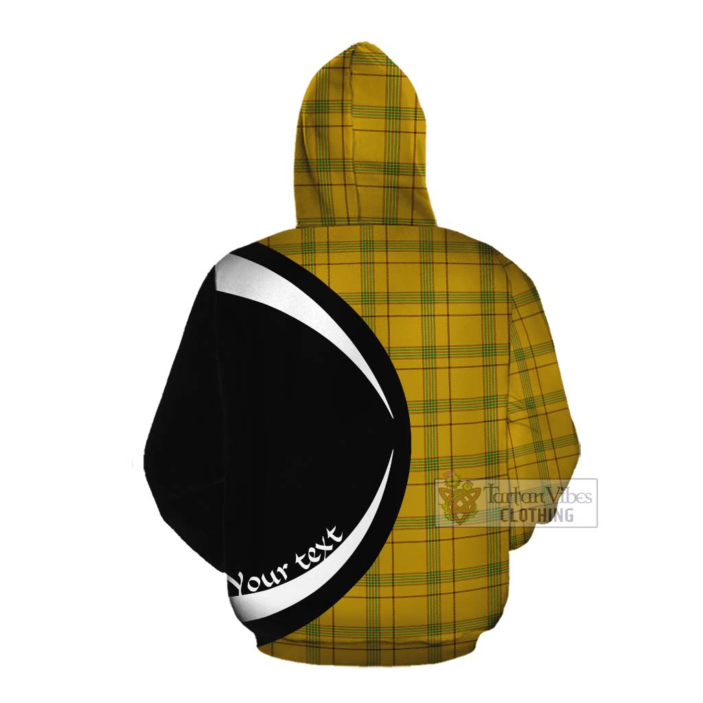 Tartan Vibes Clothing Houston Tartan Cotton Hoodie with Family Crest Circle Style