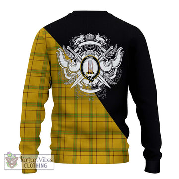 Houston Tartan Ugly Sweater with Family Crest and Military Logo Style