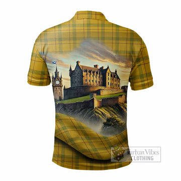 Houston Tartan Family Crest Polo Shirt with Scottish Ancient Castle Style - Tartan Vibes Clothing